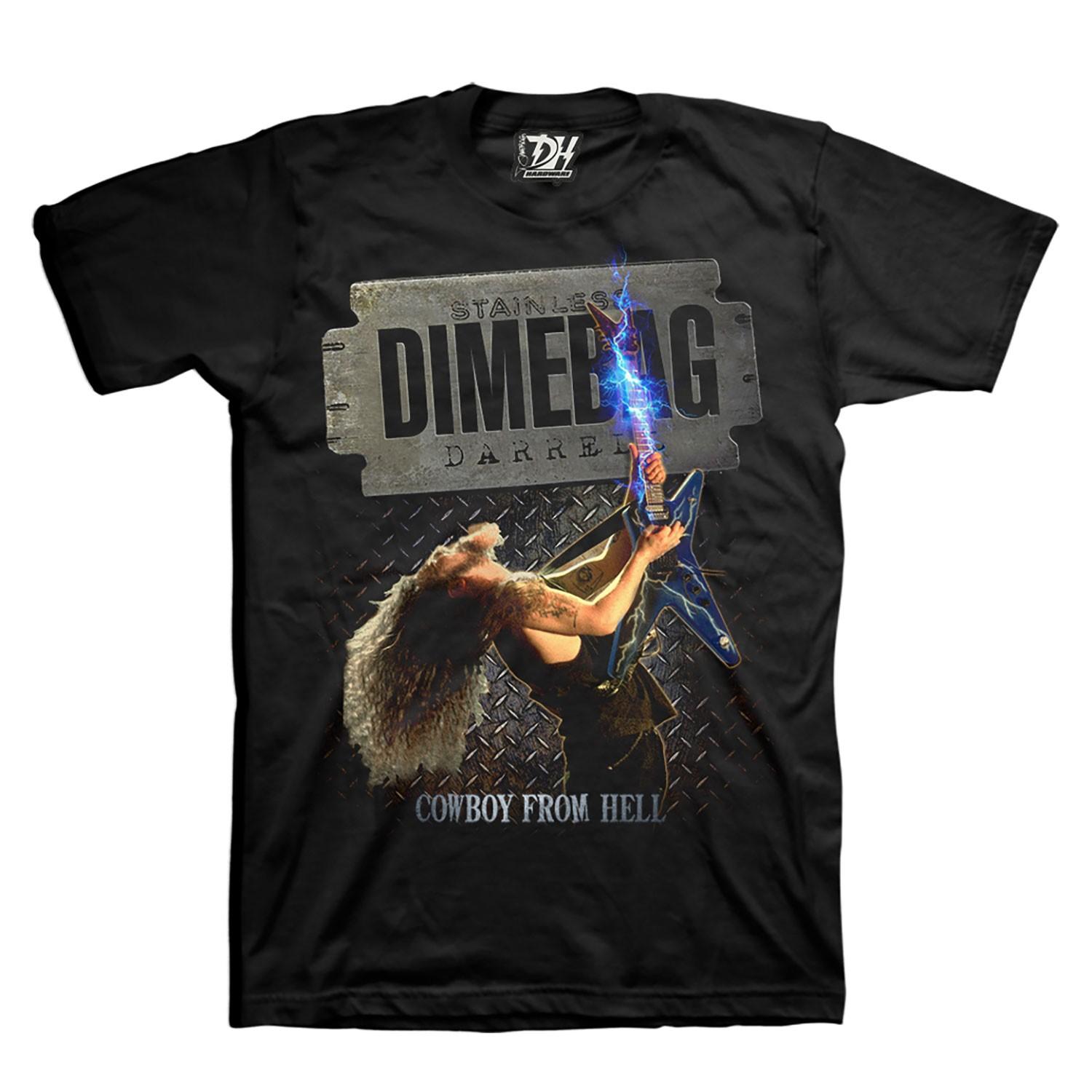 Men s Dimebag Darrell Stainless T-shirt Small Black L
