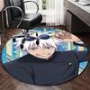 1 szt. Okrągły dywanik z motywem kreskówki anime do maty pod krzesło biurowe, antypoślizgowy dywanik odpowiedni do wystroju domu, salonu, sypialni