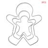 3pcs Gingerbread Man Boy Girl Fondant Pastry Baking Biscuit Cookie Cutter Set Stainless Steel CDN