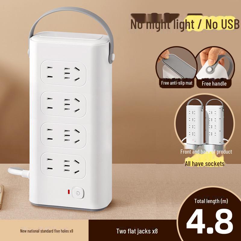 Intelligent Portable Vertical USB Power Strip with Multi-Slot and Anti-Overload Protection