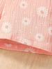 Summer Girls' One-piece Pants, Small and Fresh Frilled Short Pants, One-piece Dress for Little Kids, Casual and Refreshing Daisy Pants for Young Girls