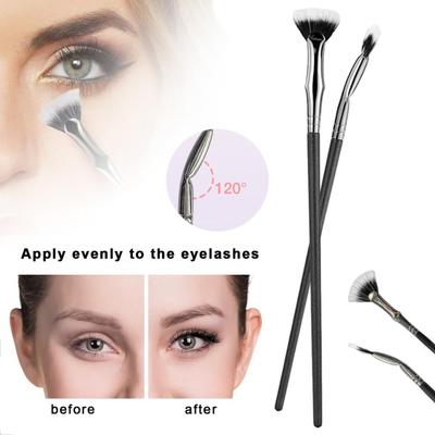 Fächerförmige Mascara-Bürste, synthetische Faser-Wimpernbürste für kein Verschmieren, verklumpende Wimpernstab-Bürste für natürliche Lifting-Effekte und Verbesserung der unteren Wimpern