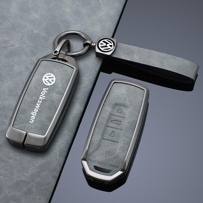 2026 Hot For VW VOLKSWAGEN Zinc Alloy Leather Car Remote Key Case Cover Shell Fob for Vw Volkswagen Touareg 2019 2020 2021 2022