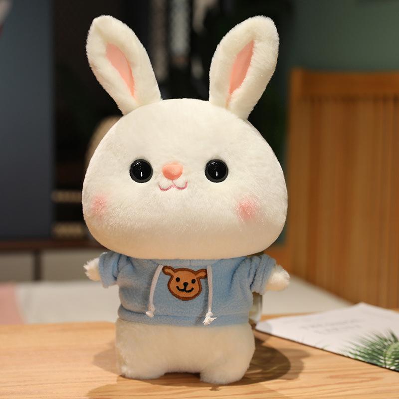 Rabbit Doll Drag Little Rabbit Creative Doll White Rabbit Plush Toy Gift for Girls