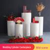 Iron Art Cylindrical Dessert Table Stand for Weddings and Engagements