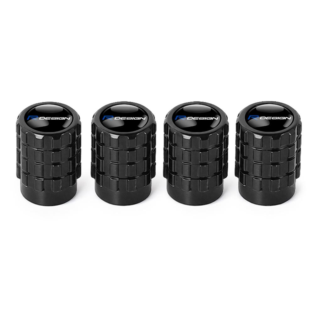 4Pcs Metal Car Wheel Tire Valve Caps Stem Case Cover For Volvo R DESIGN V60 XC60 XC90 S60 XC40 V40 S80 T6 V90 EX90 S90 V70