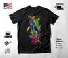 Humpback Whale Neon Graphic T-Shirt Black Unisex S-2XL