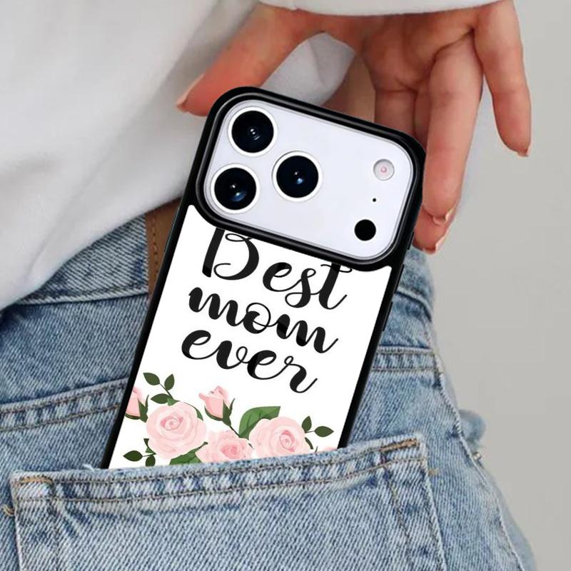 Best Mum Ever Gift Love Phone Case for iPhone 16e 15 14 13 12 17 Pro Max Plus Air 17pro Cover Coque
