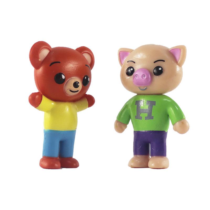 6 stk/sett Søt Plim Klovn Anime Figur Leketøy PVC Opplysning Utdanning Modell Dukker for Barn Gave Skrivebordsdekorasjoner