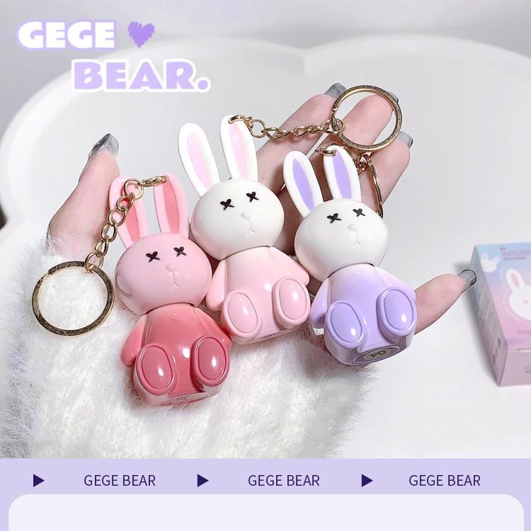 GEGE BEAR Rabbit Lip Glaze, Matte Velvet Lip Clay Long-lasting Color Non-drying Lipstick