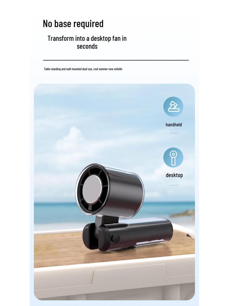 Mecha Style Transparent Portable Mini Handheld Fan for Outdoor Cooling