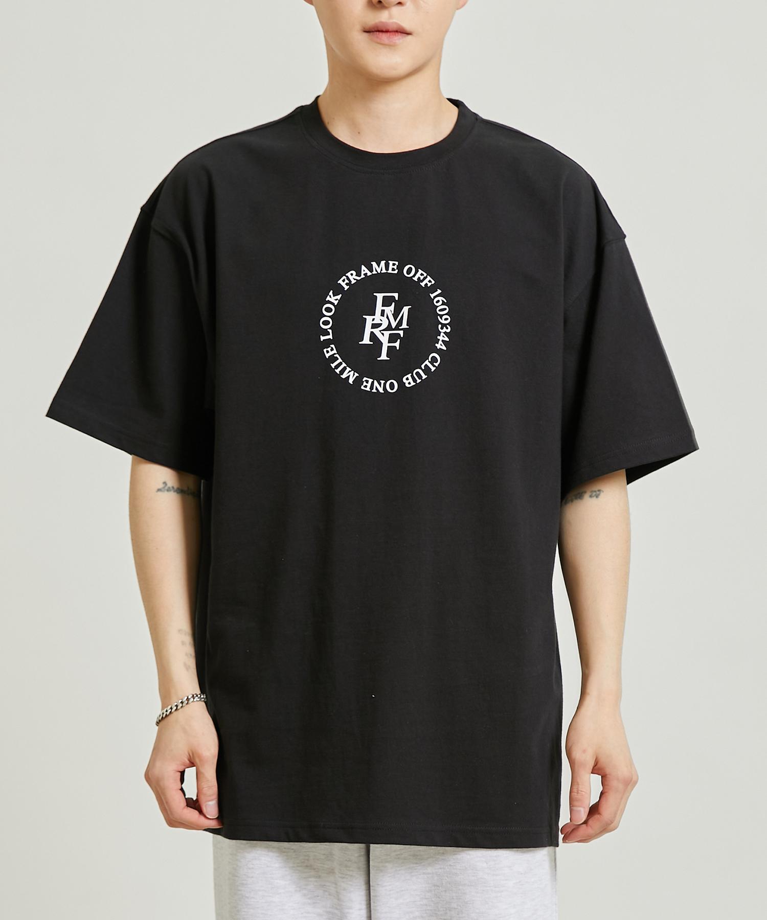 Frame Off Classic Circle Logo Short Sleeve T-Shirt - Black Black_S