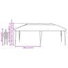 Pop up Party Tent 575 x 290 x 245 cm Cream