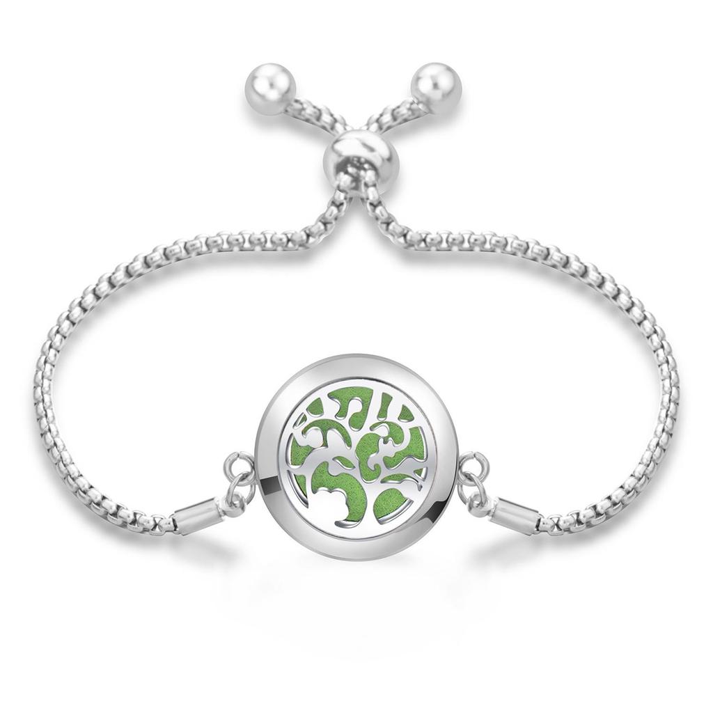 Women's Openable Titanium Steel Essential Oil Diffuser Bracelet