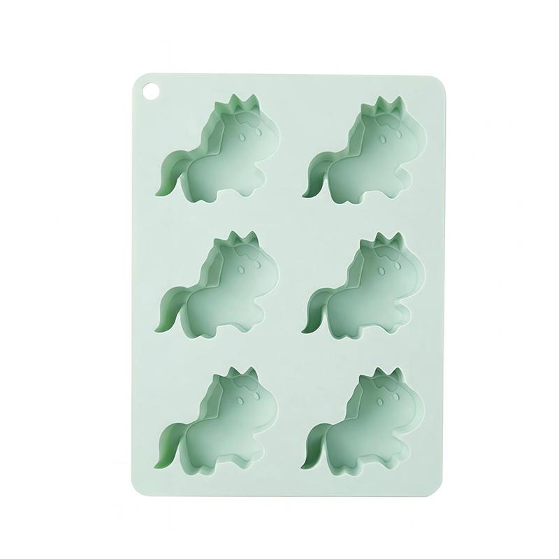 

2026 New Creative Pony-Shaped Ice Cube Tray Multifunctional Silicone Ice Cube Chocolate Mold Cake Mold Kitchen Supplies one size зелёный