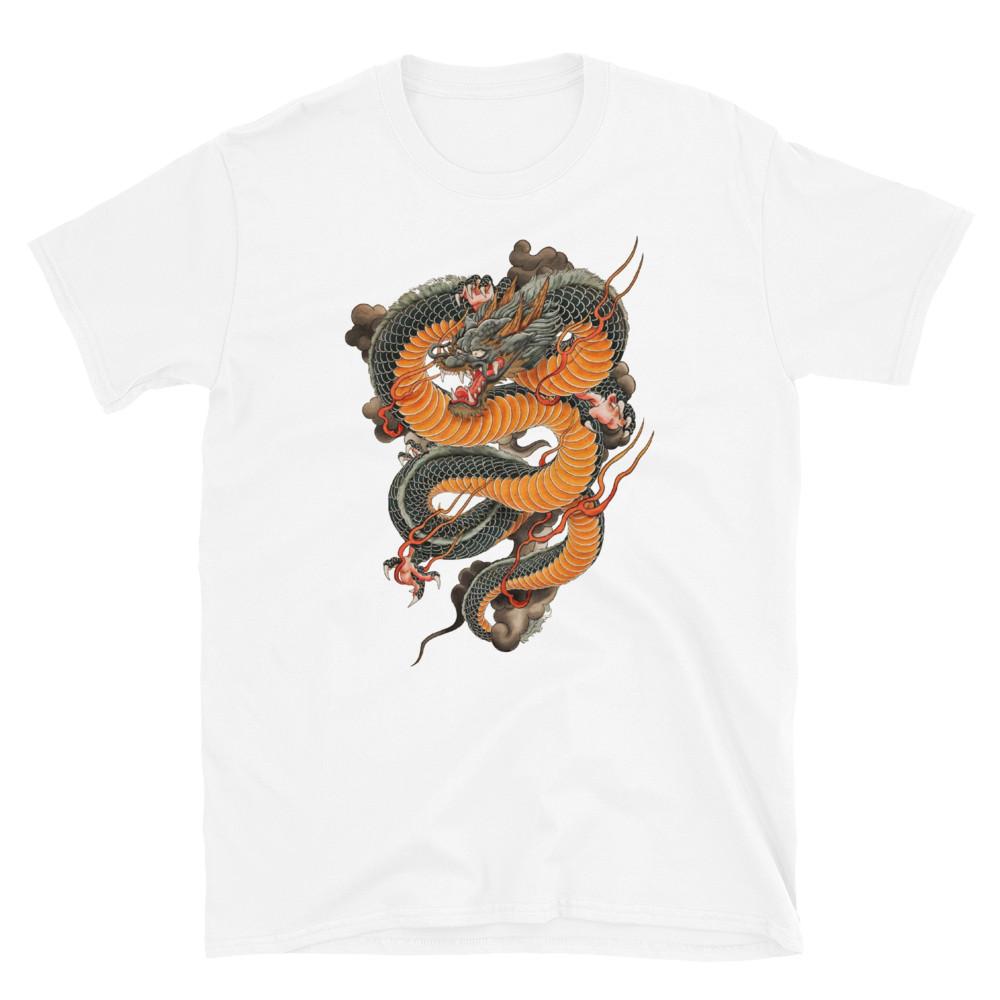 JAPANESE DRAGON DANCE STREET TATTOO PRINTED TSHIRT Unisex T-Shirt XXXL