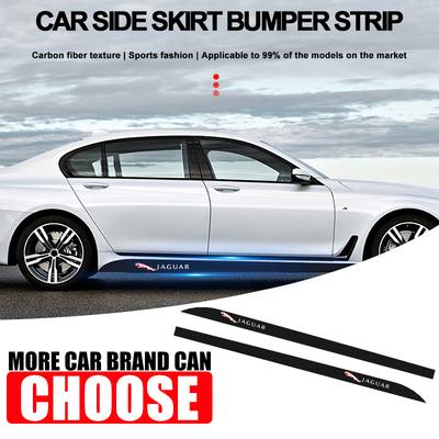2pcs Car Door Side Skirt Car Body Decal Fashion Carbon Fiber Stickers For XF XJ XE S-Type F-Type X-Type F-Pace I-Pace E-Pace XFR XKR