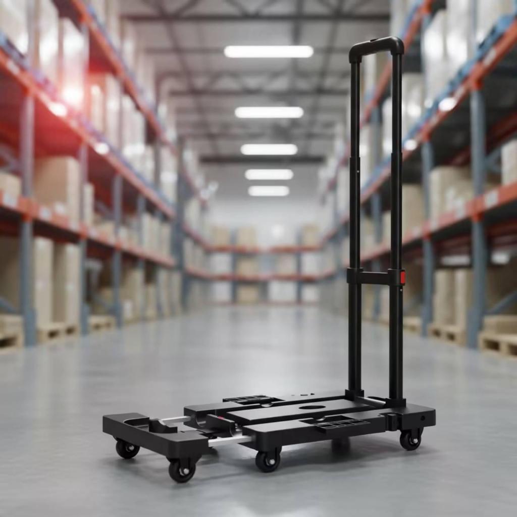 Foldable Hand Truck Telescopic Extendable Surface Cart Compact Folding