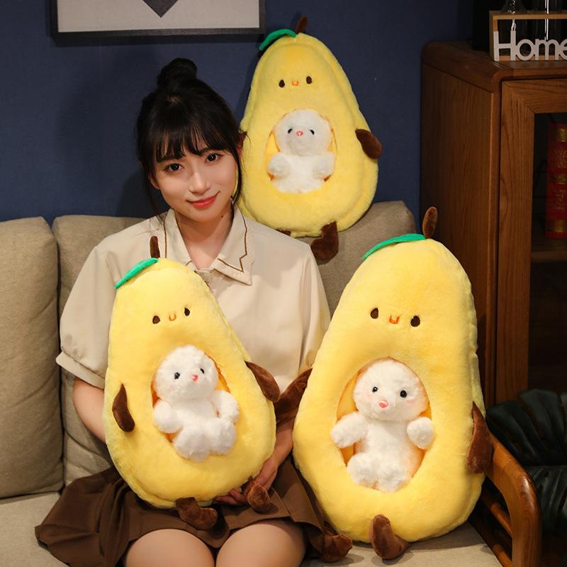 Bai Fen Bai Dolls And Toys Creative Pear Nest Bear Teddy Bear Doll Plush Toy Hug Bear Doll Children's Accompaniment Soothing Ragdoll Doll