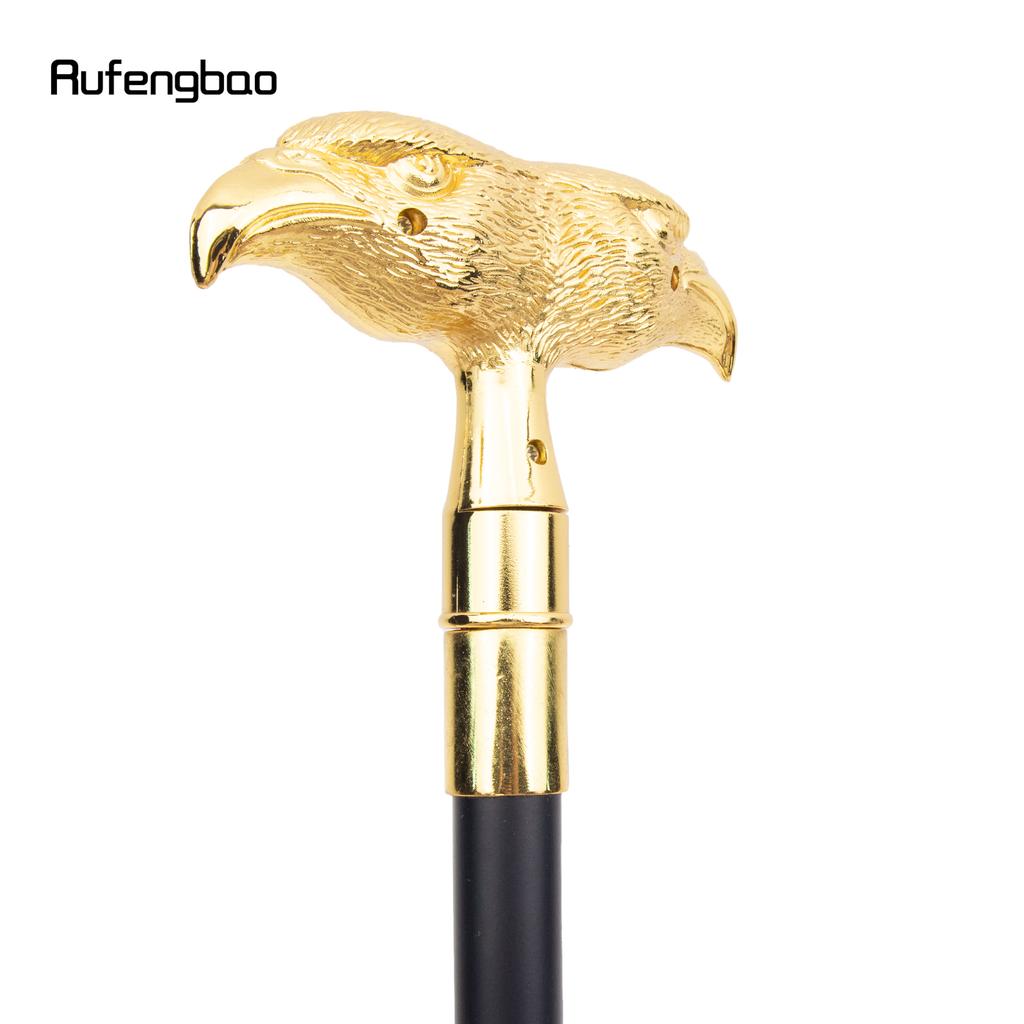 Gold Luxus Doppel Adler Kopf Spazierstock Mode Spazierstock Gentleman Elegante Cosplay Spazierstock Knauf Crosier 93cm