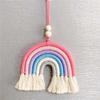 BeHandwovens Cotton Rope Rainbow Tassels Wall Car Pendants Rainbow Wall Hangings Holiday Decorations