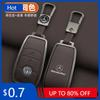 UMZJP1 2025 Hot Car Zinc Alloy Leather Key Case Remote Shell For Mercedes Benz A C E S G Class GLC CLE CLA GLB GLS W177 W205 W213 W222