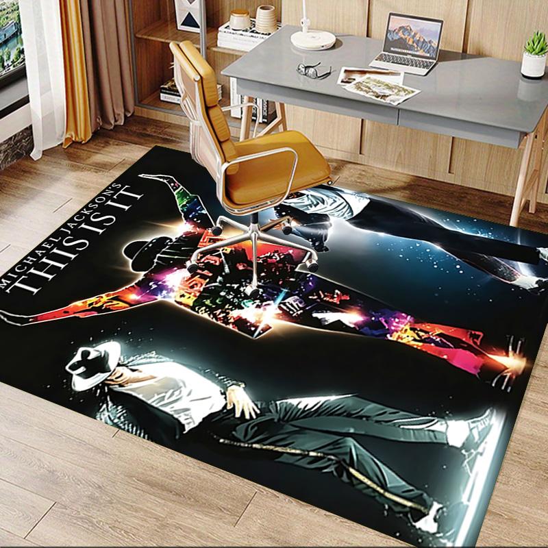 Michael Jackson'S Visionary Performance Carpet For Playroom Bedroom Living Room Sofa Home Decorkids Game Area Rug Nonslip Floor Mat