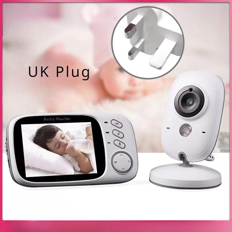 3.2 Inch Wireless Video Baby Monitor With Lullabies Auto Night Vision Two Way Intercom Temperature Monitoring Babysitter