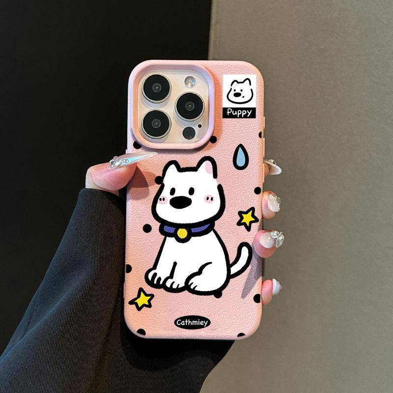 Graffiti Sweating Puppy for Apple 15 Phone Case for IPhone16pro Max Simple 13 Matte 12 Soft