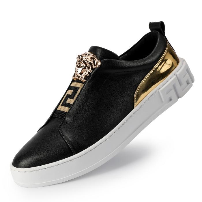 

Trend casual shoes men s board shoes European station little white shoes men s shoes summer new shoes men s trendy shoes versatile shoes 37 чорний