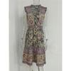 Women's Ethnic Style Printed Dress Elegant Sleeveless V-neck Knee-length Dress