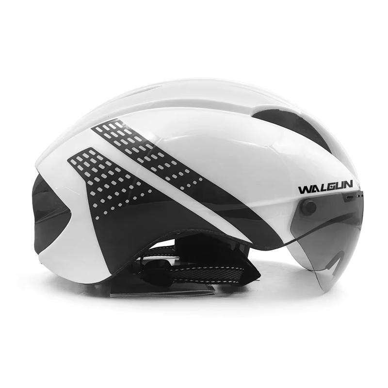 

WALGUN Bicycle Helmet Aero Road Racing Cycling Sports Triathlon TT Ultralight Safety Cycling Helmets Goggles Bike Accessories M