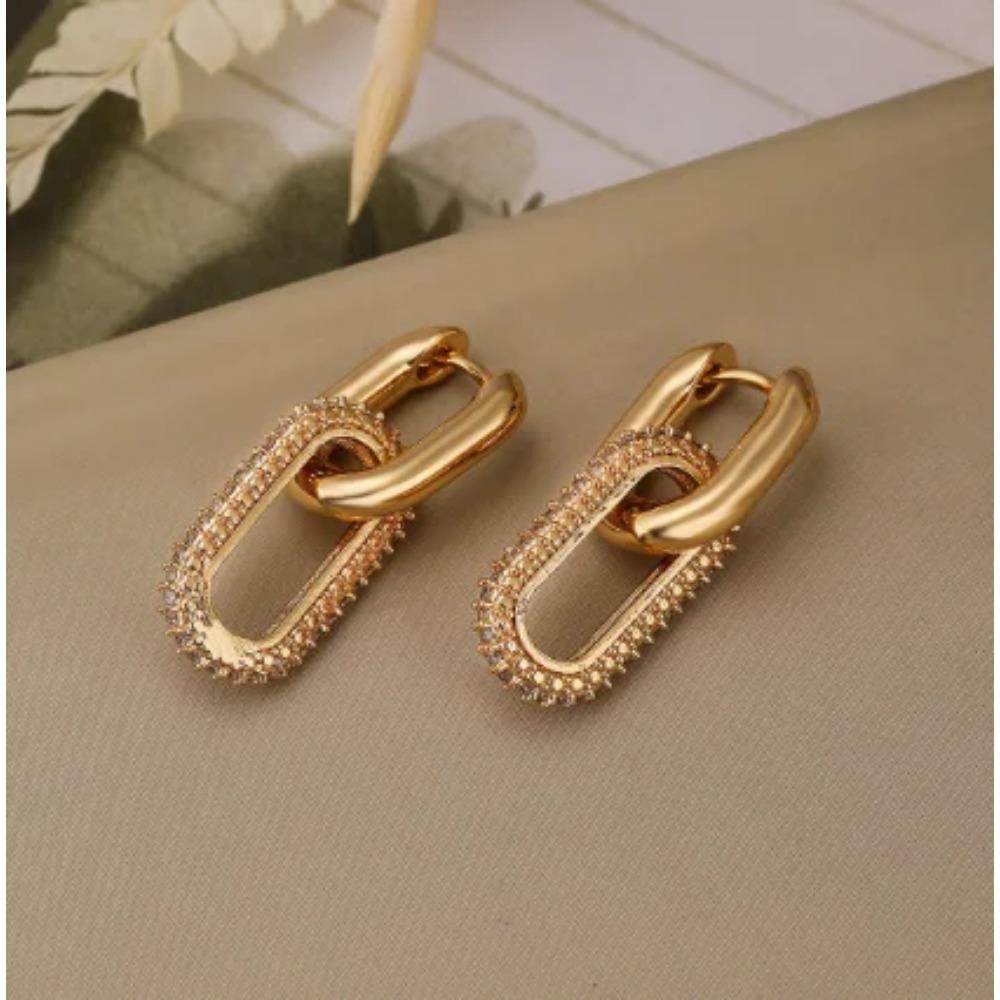 2025 Trendy Crystal Zircon Geometric Flower Rhinestone Hoop Earrings Classic Party Wedding Gift Zircon