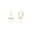 LUNNE 10k Triple Q One-Touch Ring Earrings (10k Gold) #ER20