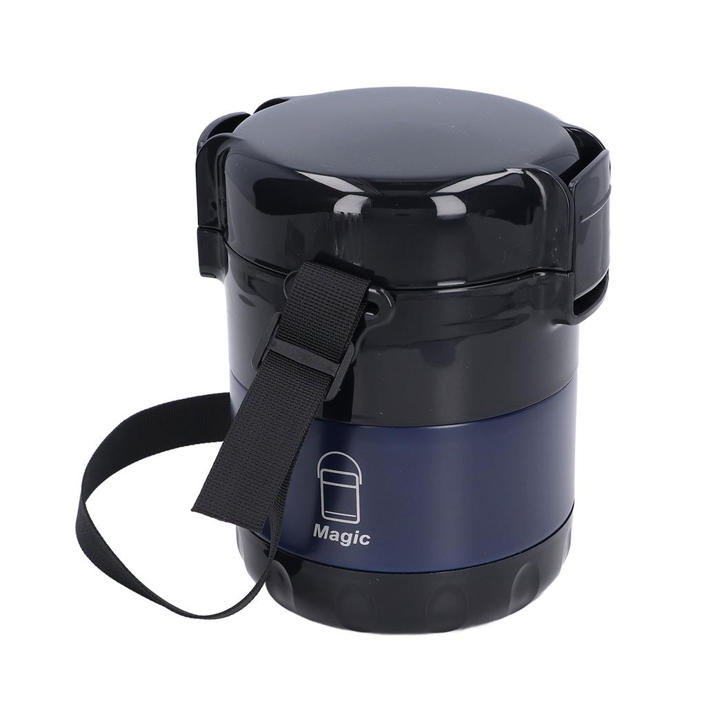 1.9L Insulated Lunch Containers Portable Stainless Steel Vacuum Insulated Food Jar with Strap for