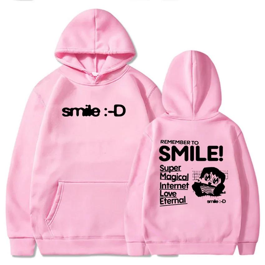 Porter Robinson Smile World Tour Men's hoodie Winter Hoodie Kawaii Cartoon pattern Sweatshirt