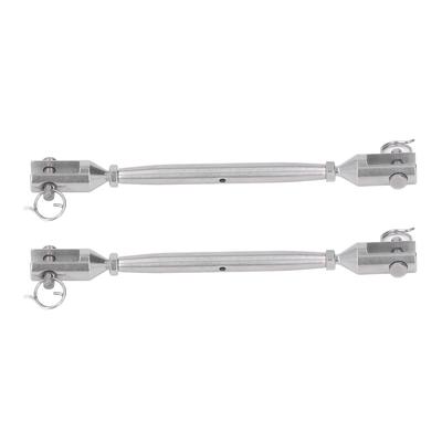 2 Stück Spannschloss Gabel-Gabel Edelstahl Hakenverbinder Befestigungselement für Marine M4