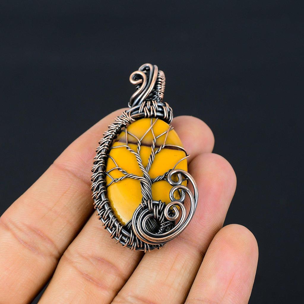 Tree Of Life Mookaite 999 Copper Wire Wrapped Pendant Handmade Gemstone Jewelry, Gifts For Wife Brand New Pendant