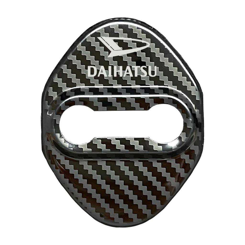 Haoshilianfa Compatible for Daihatsu Door Striker Cover Door Lock Cover Stainless Steel Cover Easy Installation Metallic Set of 4