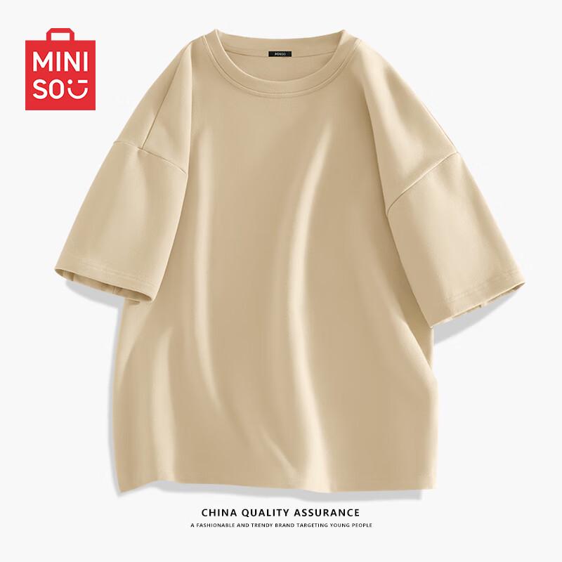 MINISO Men s Cotton Loose Fit Short Sleeve T-Shirt M
