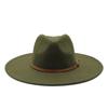 Neue 9,5CM Große Breite Krempe Winterwolle Uni Klassische Filzhüte Kappe Britischer Stil Herren Damen Panama Zylinderhut Sombreros Jazz Kirchenhut