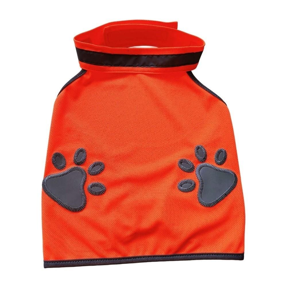 Giacca Visibilità Regolabile per Cuccioli, Abbigliamento Fluorescente Riflettente per Animali Domestici per Passeggiate Notturne