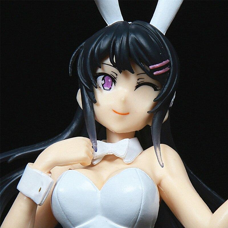 20CM Anime Rascal Does Not Dream of Bunny Girl Senpai Sexy Figure Toy Senpai Sakurajima Sexy Anime Action Figure PVC Model Toys