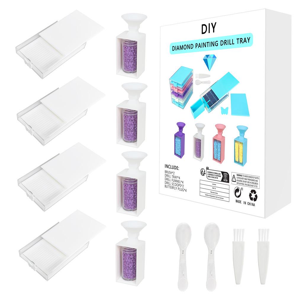 DIY sada nářadí na kamínky: Trychtýř, Podnos, Naběračka, Síto na čtvercové a kulaté kamínky