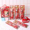 Schreibwarenset, Bleistift, Lineal, Radiergummi, Anspitzer-Set im Cartoon-Geschenkpaket, Weihnachtsgeschenke für Kinder, Kindergartenpreise