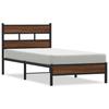 Bed Frame Without Mattress Brown Oak Look 75x190 Cm Engineered Wood