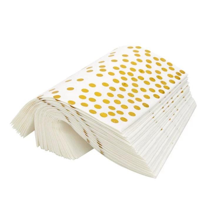 7" and 9" Polka Dot Hot Stamped Disposable Paper Plates - Party Set