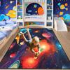 Solar System Area Rug for Kids Bedroom, Educational Universe Planet Carpet, Outer Space Theme Play Mat for Boys and Girls
