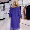2026 Spring/Autumn Women's Slim-Fit Printed Midi A-line Dress with Round Neck