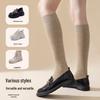 Women's Thick Terry Calf Socks - Warm, Slimming, Solid Colors - Long Japanese JK Style for Autumn and Winter